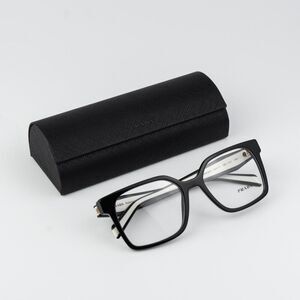 Prada Women Eyeglasses Black Square PRB03V 16K1O1 NEW AUTHENTIC